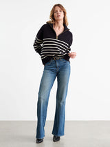 Nili Lotan | Ganze Sweater in Dark Navy/Stripe