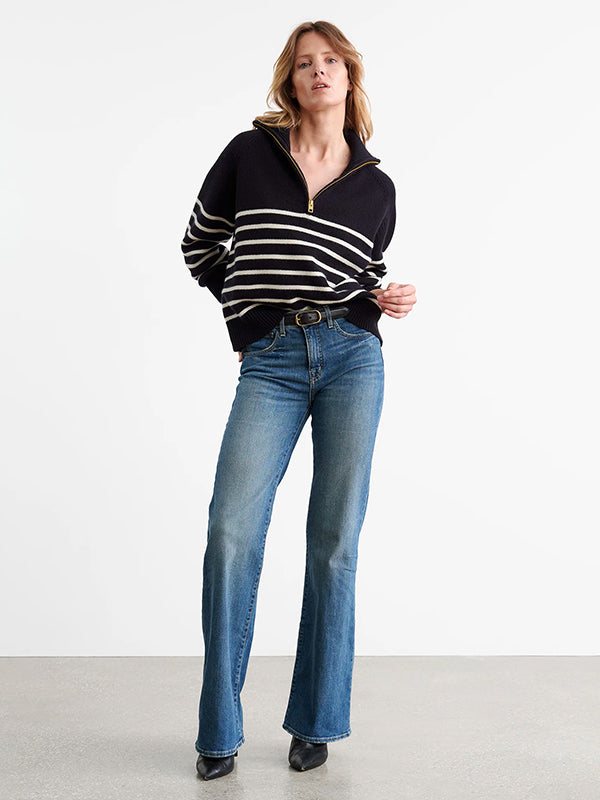 Nili Lotan | Ganze Sweater in Dark Navy/Stripe