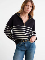 Nili Lotan | Ganze Sweater in Dark Navy/Stripe