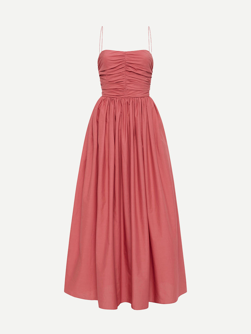 Matteau | Gathered Bodice Dress in Rose