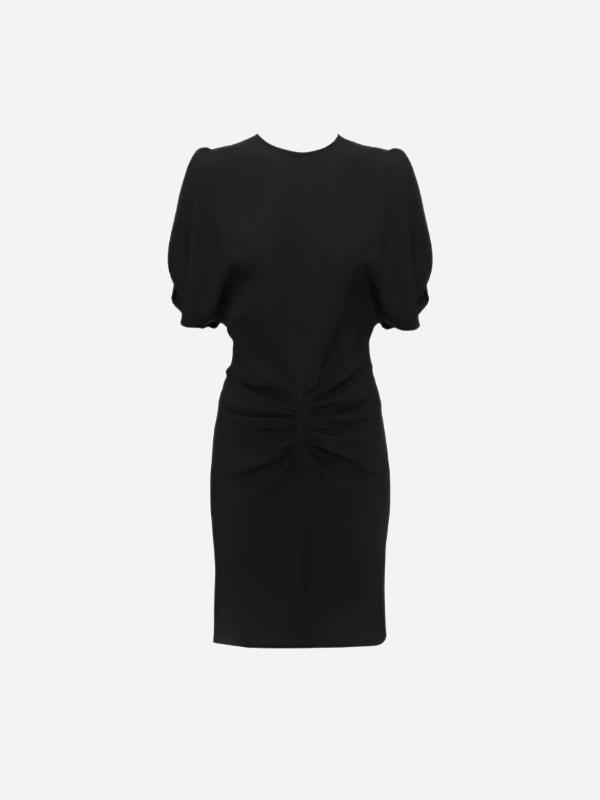 Victoria Beckham | Gathered Waist Mini Dress in Black