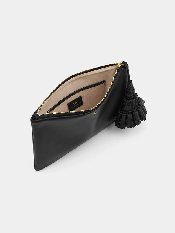 Anya Hindmarch Georgiana Clutch in Black Circus