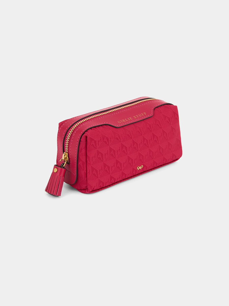 Anya Hindmarch | Girlie Stuff Pouch in AH Logo Magenta