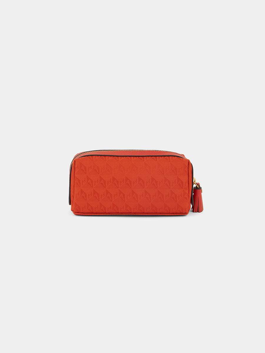 Anya Hindmarch | Girlie Stuff Pouch in AH Logo Burnt Sienna