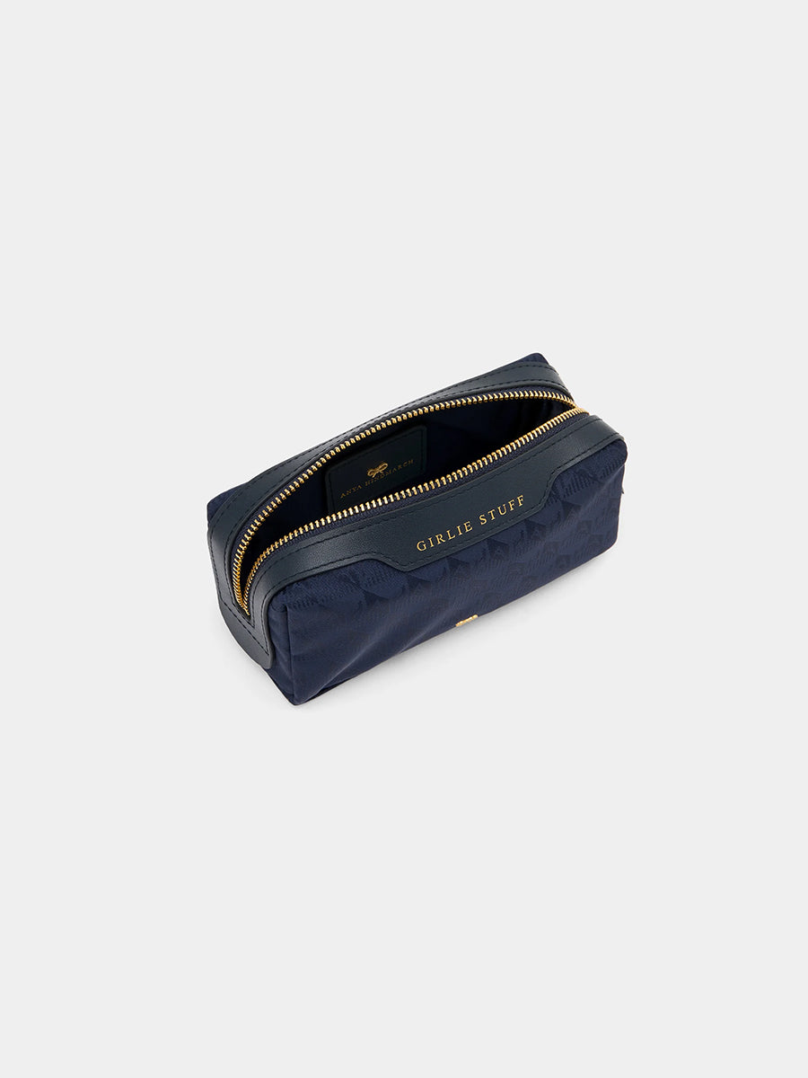 Anya Hindmarch | Girlie Stuff Pouch in AH Logo Marine