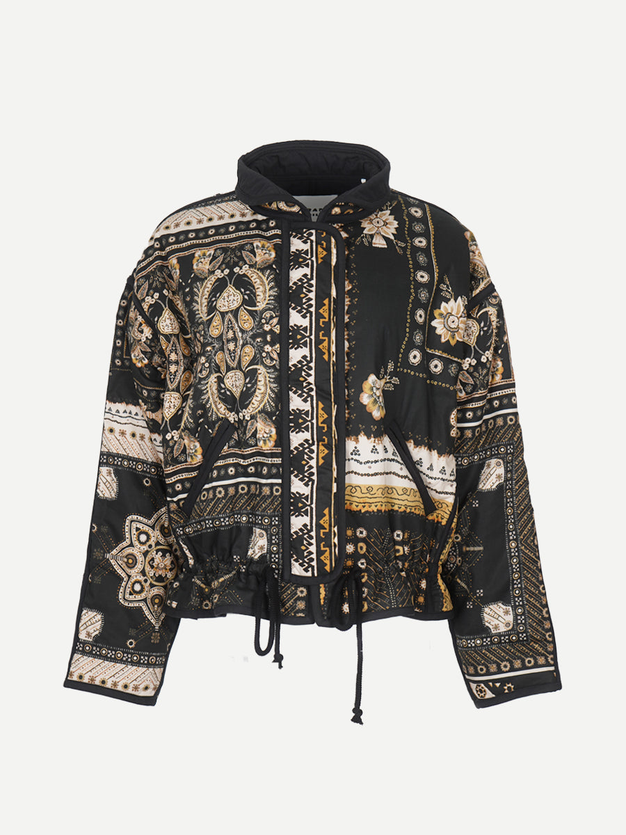 Isabel Marant | Granger Bomber in Black/Ochre