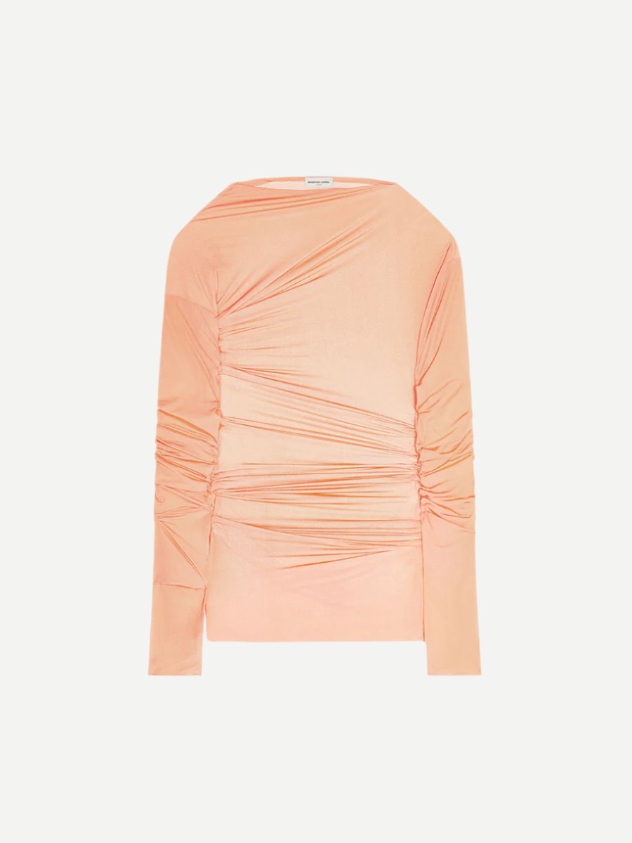 Dries Van Noten | Hoan Sheer Top in Peach
