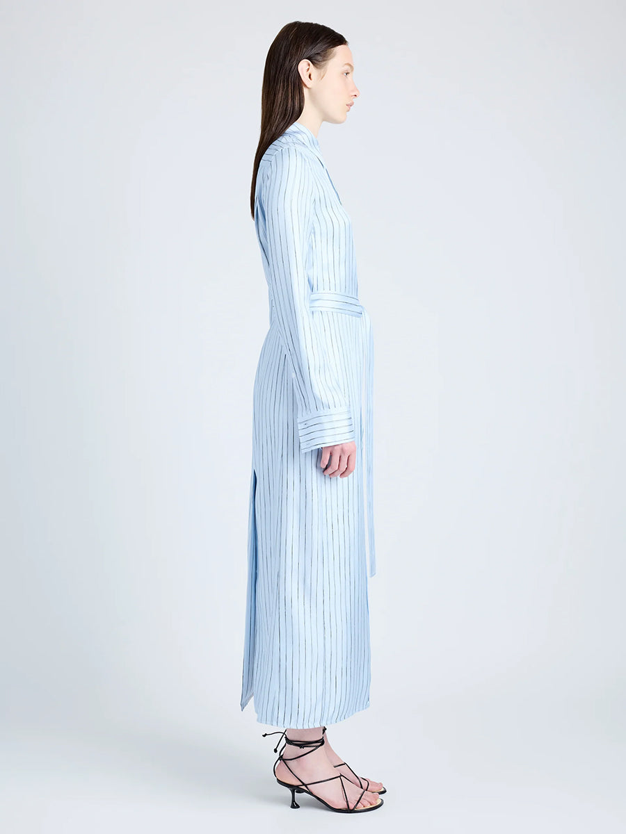 Proenza Schouler | Hannah Stripe Dress in Pale Blue Multi