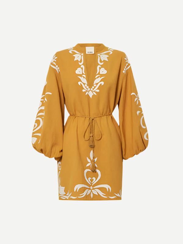 Hesiode Dress in Golden Yellow