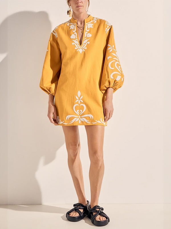 Hesiode Dress in Golden Yellow