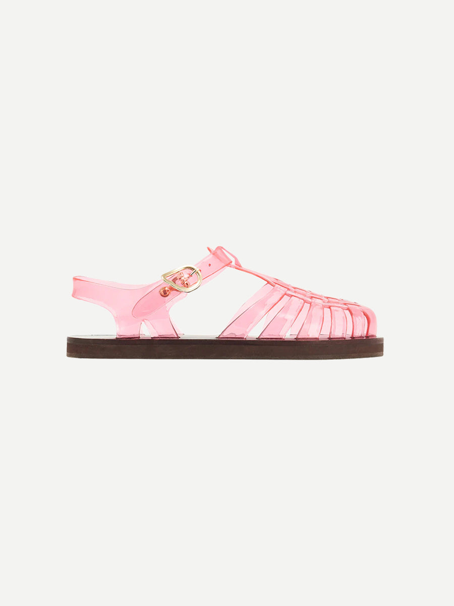 Ancient Greek Sandals | Homeria Jelly Sandal in Clear Red