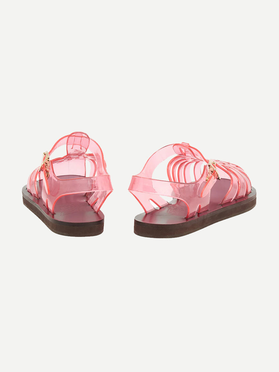 Ancient Greek Sandals | Homeria Jelly Sandal in Clear Red