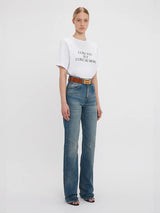 Victoria Beckham | I Like You But I Like Me More Slogan Tee in White