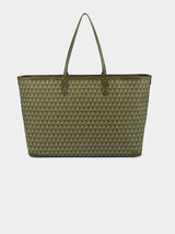 I am a Plastic Bag Zipped Motif Tote in Fern