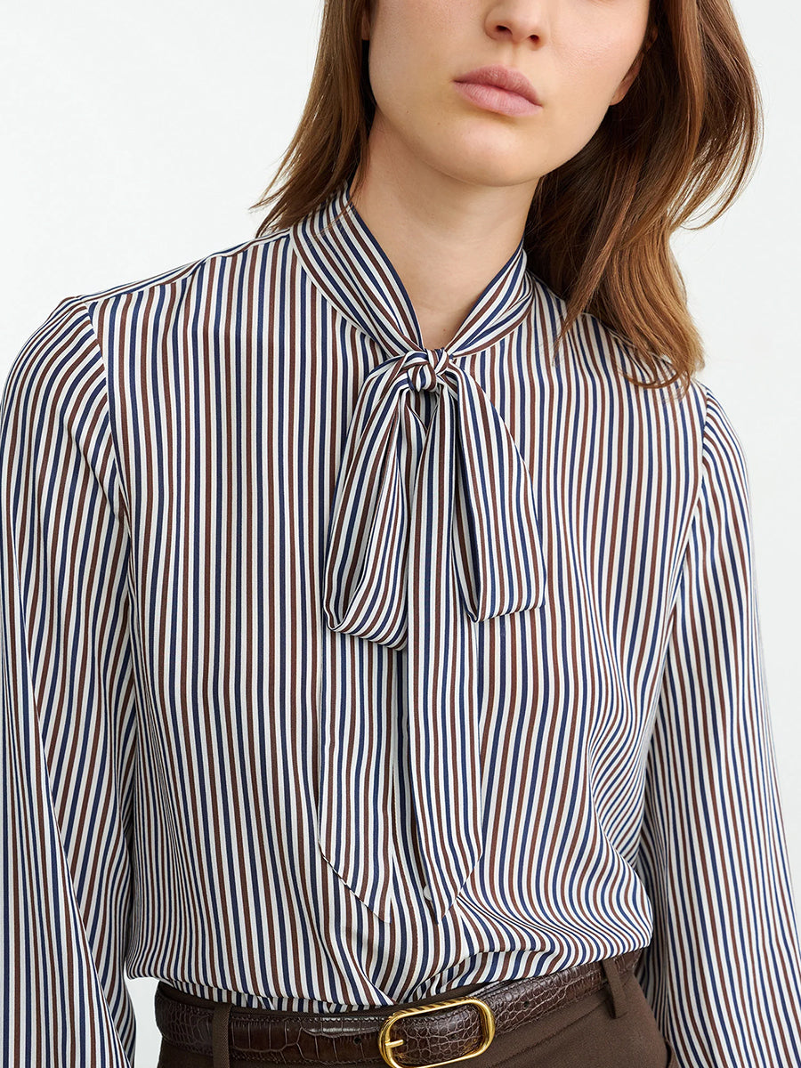 Nili Lotan | Irina Top in Ivy Navy Stripe