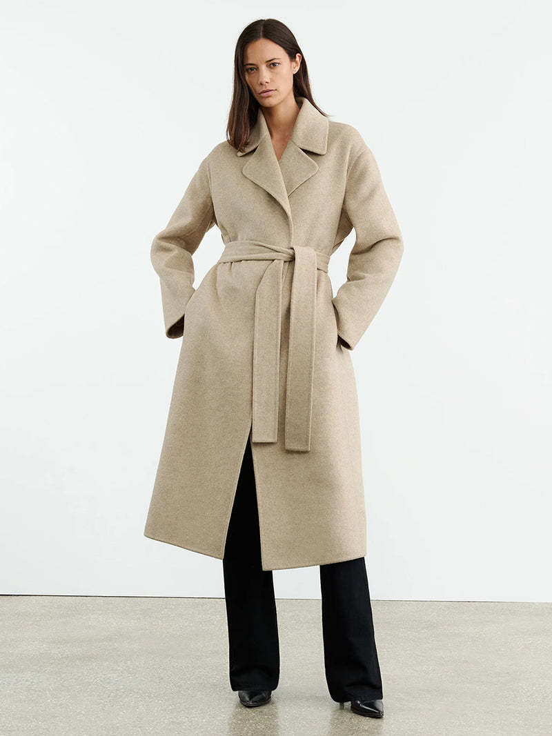 Nili Lotan | Jarel Wrap Coat in Hazelnut