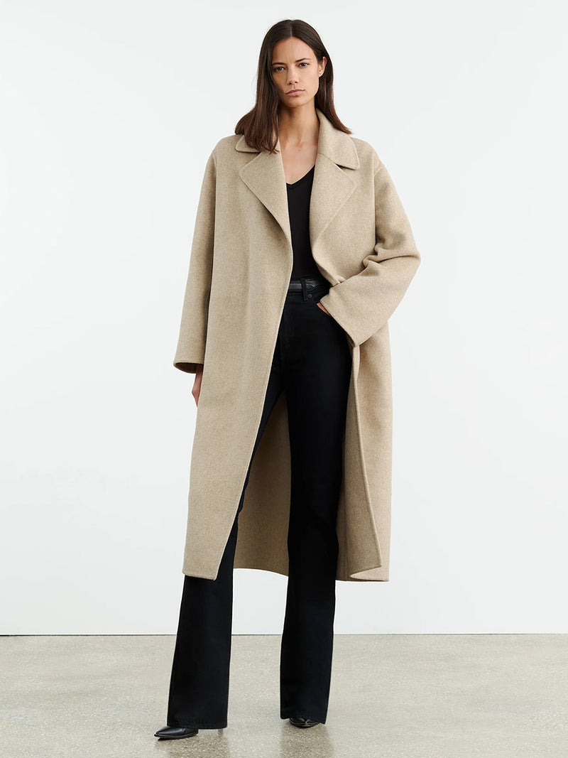 Nili Lotan | Jarel Wrap Coat in Hazelnut