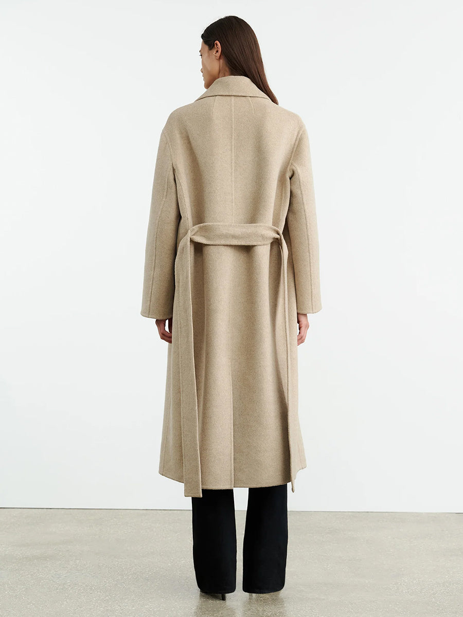 Nili Lotan | Jarel Wrap Coat in Hazelnut