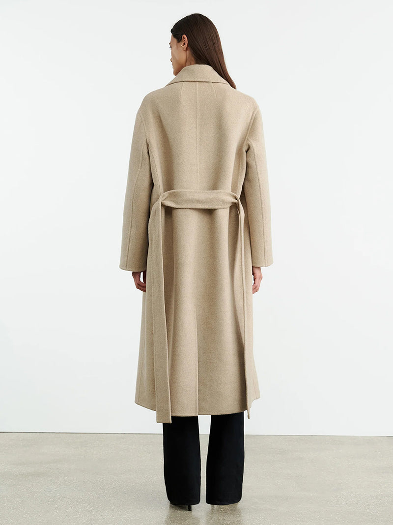 Nili Lotan | Jarel Wrap Coat in Hazelnut