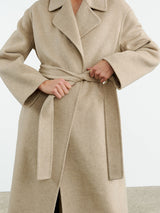 Nili Lotan | Jarel Wrap Coat in Hazelnut