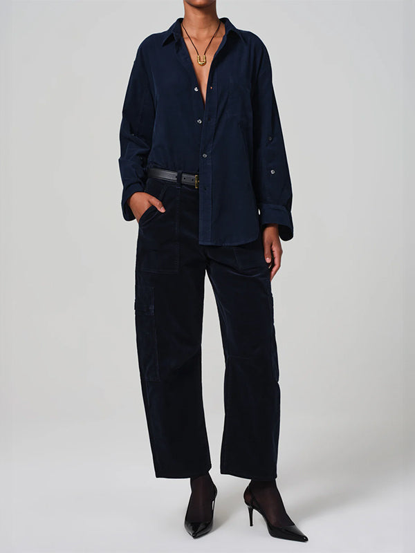 Citizens of Humanity | Kayla Corduroy Shirt in Navy