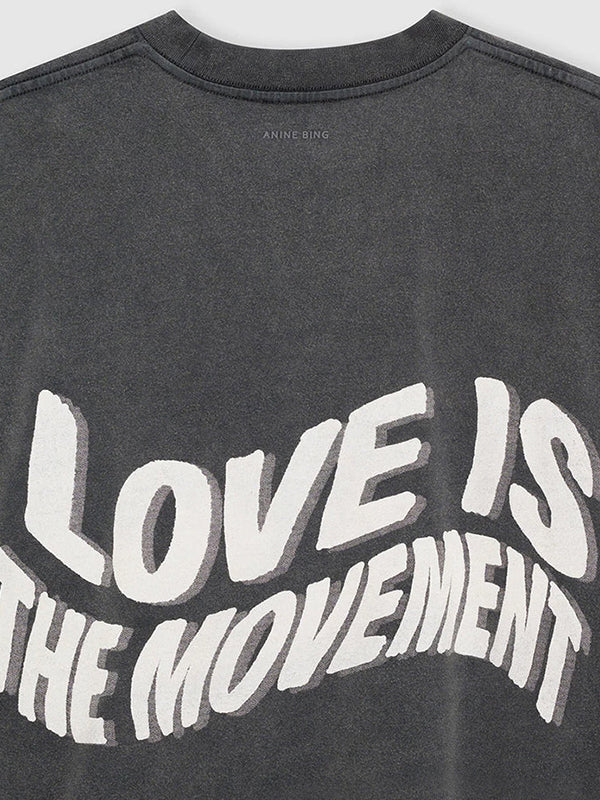 Anine Bing | Kent Tee Love in Washed Black