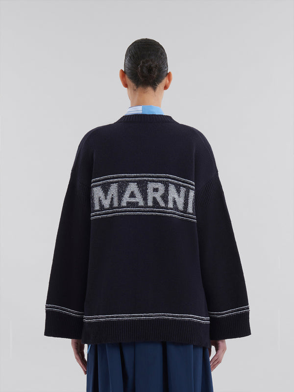 Marni | Kimono Sleeve Cardigan in Light Navy