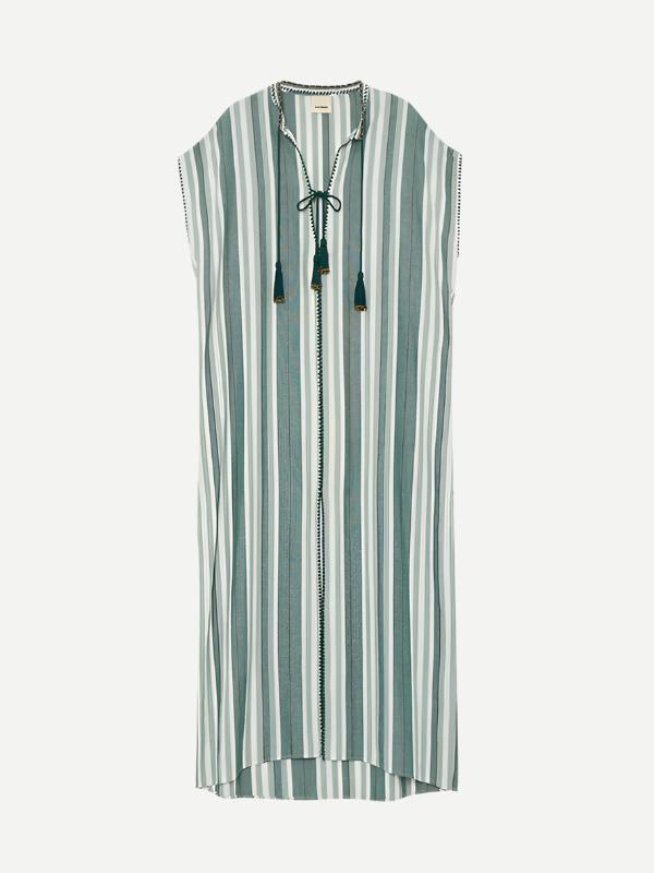 Ilio Nema | Knossos Caftan in Green Stripe