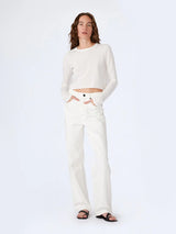 SLVRLAKE | Koko High Rise Relaxed Jean in White