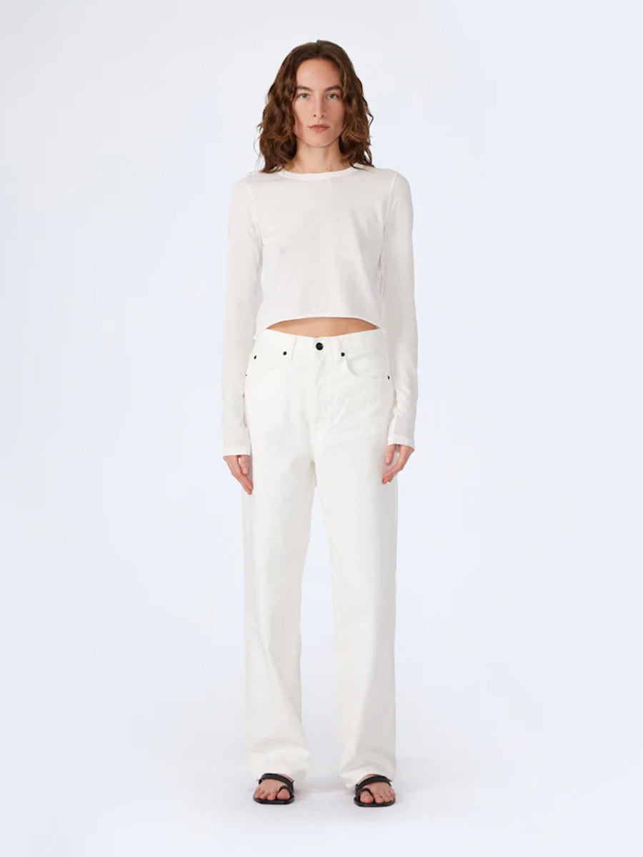 SLVRLAKE | Koko High Rise Relaxed Jean in White