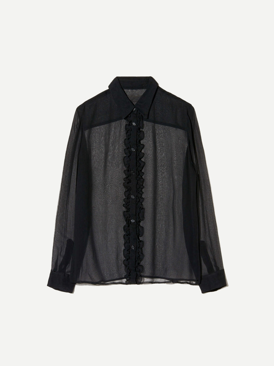 Nili Lotan | Kris Silk Shirt in Black