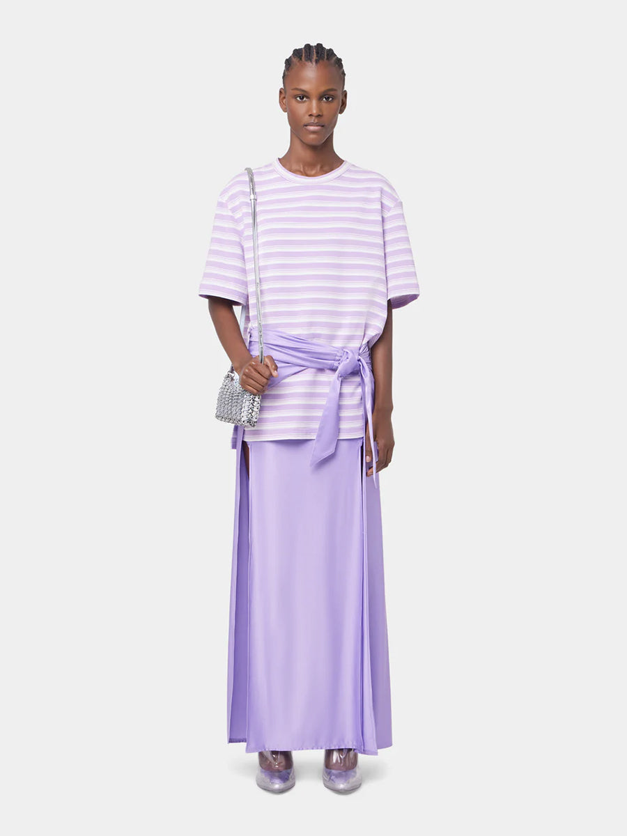 Rabanne | Long Jersey Skirt in Lavender