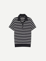 Nili Lotan | Leanna Polo in Dark Navy/Ivory Stripe