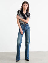 Nili Lotan | Leanna Polo in Dark Navy/Ivory Stripe