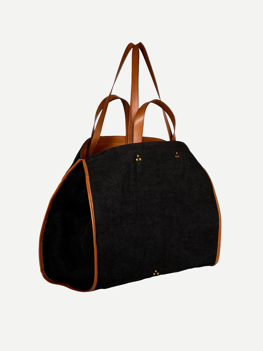 Jérôme Dreyfuss | Léon Large Tote in Lin Noir