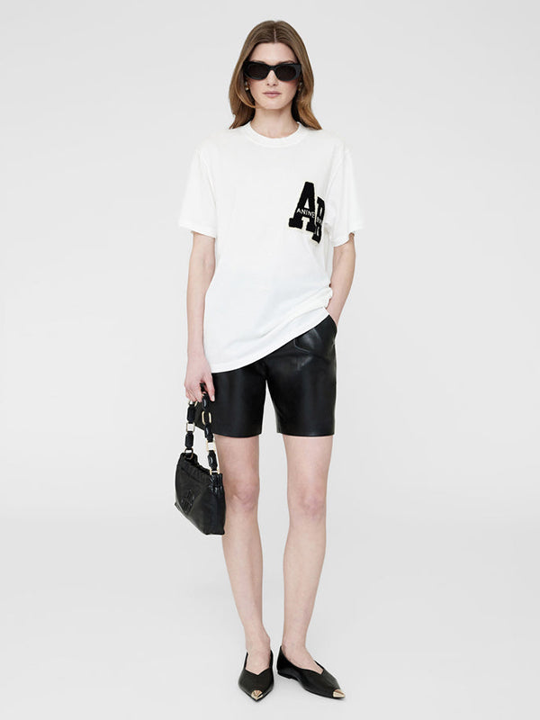 Anine Bing | Lili Tee Letterman in Off White