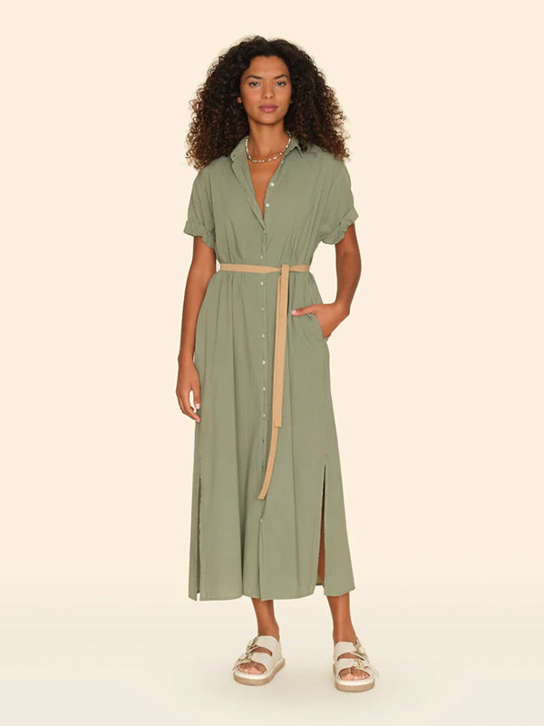 XIRENA | Linnet Dress in Green Army