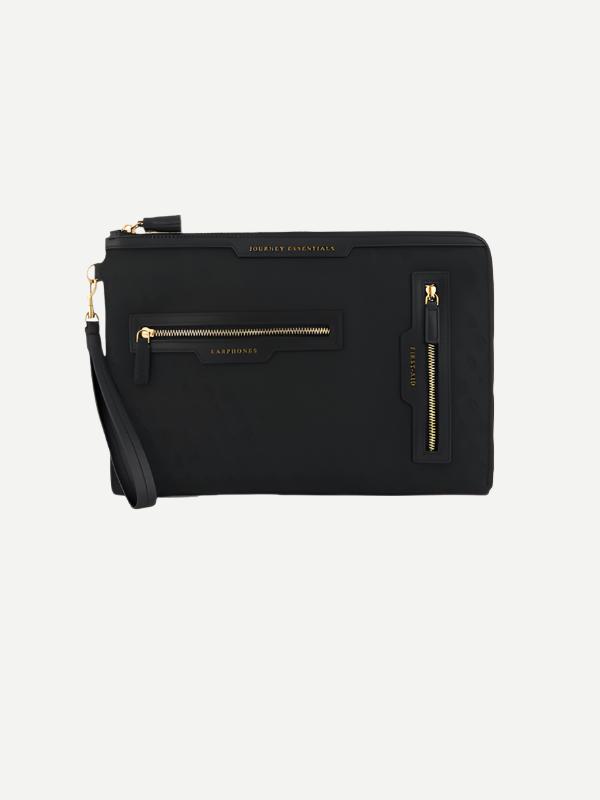 Anya Hindmarch | Logo Journey Essentials Pouchette in Black