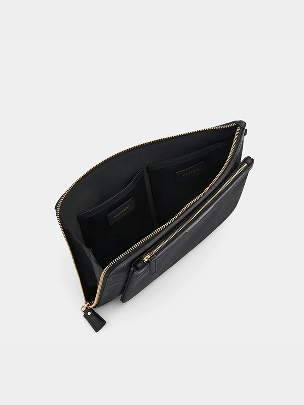 Anya Hindmarch | Logo Journey Essentials Pouchette in Black