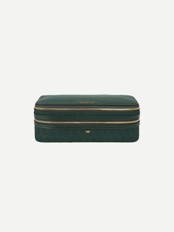 Anya Hindmarch | Logo Make Up Pouch in Dark Holly