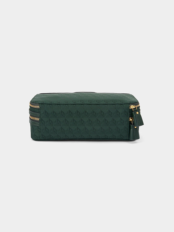 Anya Hindmarch | Logo Make Up Pouch in Dark Holly