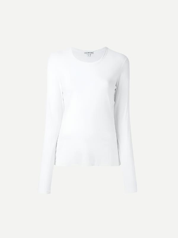 JAMES PERSE | Long Sleeve Slub Tee in White