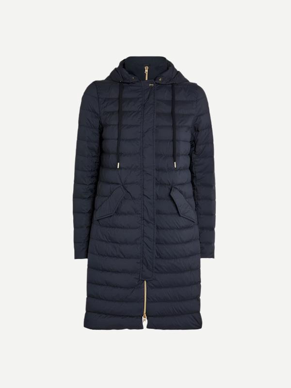 Herno Longline Puffer Jacket in Blu