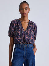 Apiece Apart | Lumina Popover in Camille Floral Navy