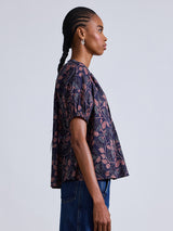 Apiece Apart | Lumina Popover in Camille Floral Navy