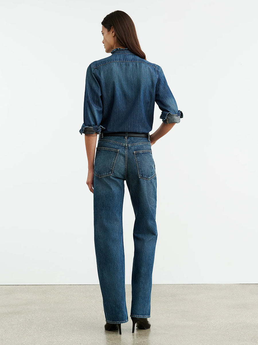 Nili Lotan | Lydia Denim Shirt in Classic Wash