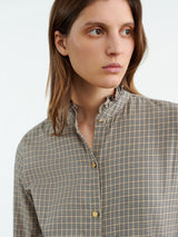 Nili Lotan | Lydia Shirt in Honey Check