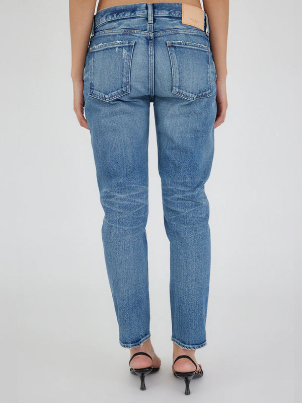 Moussy Vintage | MV Annesdale Tapered-Mid in Blue