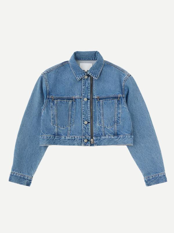 Moussy Vintage | MV Bayview Denim Zip Cropped Jacket