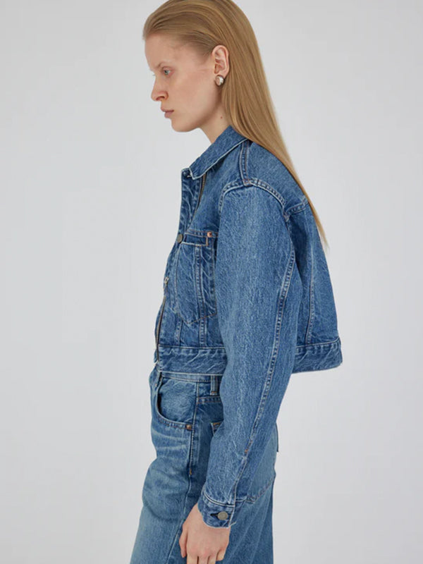 Moussy Vintage | MV Bayview Denim Zip Cropped Jacket